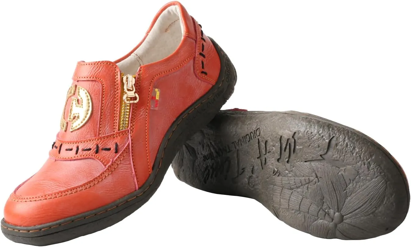 TMA EYES Women's Single-lace Zipper Non-Slip and Wear-Resistant Shoes