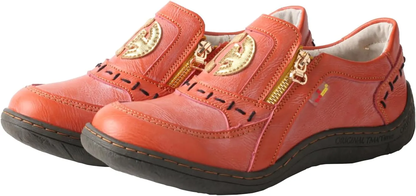 TMA EYES Women's Single-lace Zipper Non-Slip and Wear-Resistant Shoes