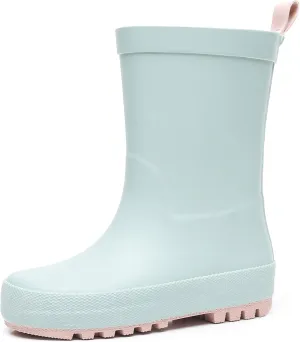 Toddler Rain Boots with Easy-On Handles, Waterproof Rubber Kids Rain Boots for Girls and Boys, in Fun Printed & Colors Unisex-Child Outdoor Rain Boots