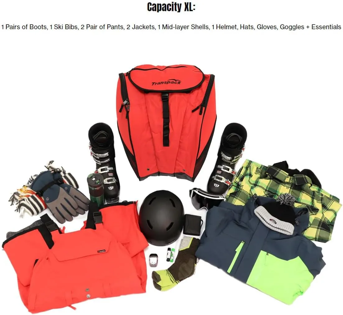 TRANSPACK Unisex Adults XTR 53 L Tough Water-Resistant Ski/Snowboard Boot Helmet Goggles & Gear Backpack Bag