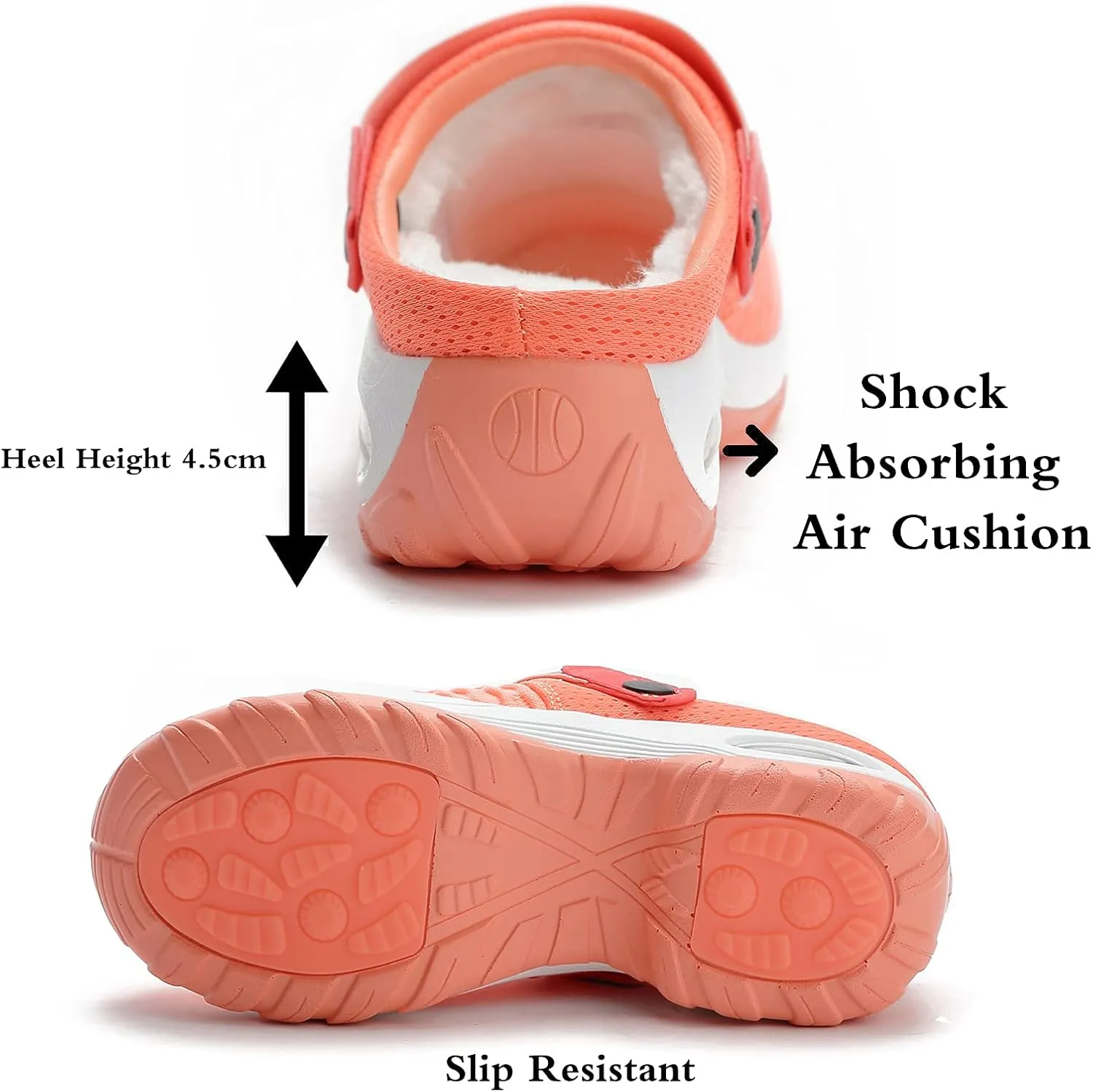 Trsorini Mules Clogs for Women Summer Air Cushion Platform Mesh Mules Sneaker Sandals for Female Lightweight Beach Shoes Outdoor Slippers Walking Shoes