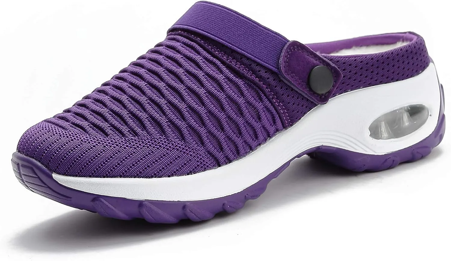 Trsorini Mules Clogs for Women Summer Air Cushion Platform Mesh Mules Sneaker Sandals for Female Lightweight Beach Shoes Outdoor Slippers Walking Shoes