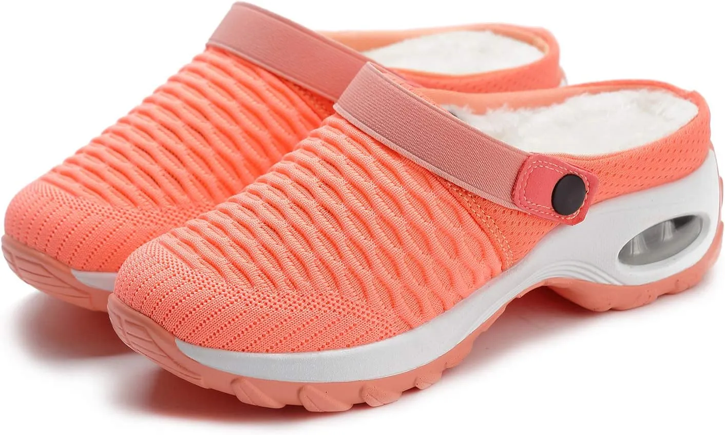 Trsorini Mules Clogs for Women Summer Air Cushion Platform Mesh Mules Sneaker Sandals for Female Lightweight Beach Shoes Outdoor Slippers Walking Shoes