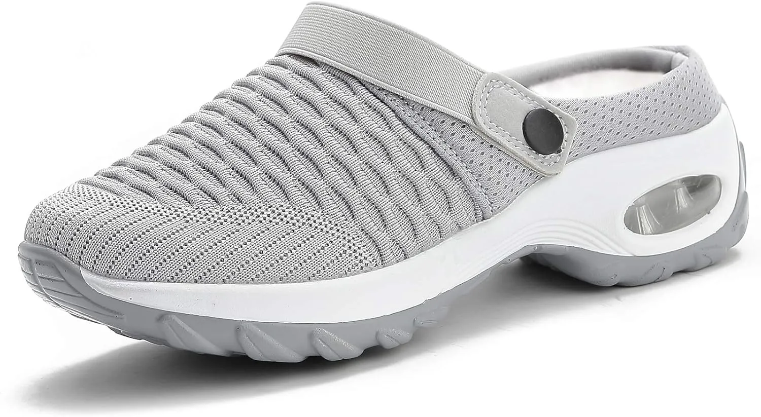 Trsorini Mules Clogs for Women Summer Air Cushion Platform Mesh Mules Sneaker Sandals for Female Lightweight Beach Shoes Outdoor Slippers Walking Shoes