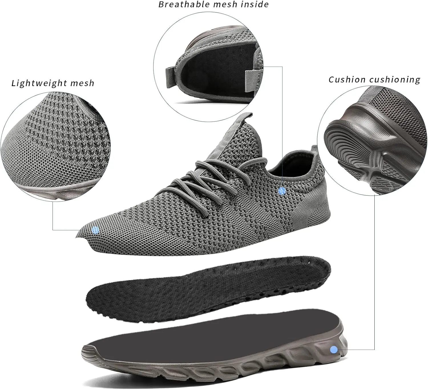 Tvtaop Mens Tennis Shoes Athletic Running Shoes Lightweight Sneakers Non Slip Walking Gym Shoes