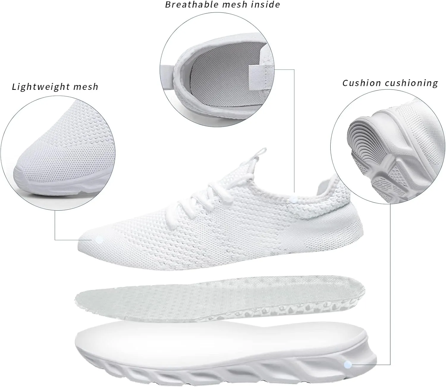Tvtaop Mens Tennis Shoes Athletic Running Shoes Lightweight Sneakers Non Slip Walking Gym Shoes