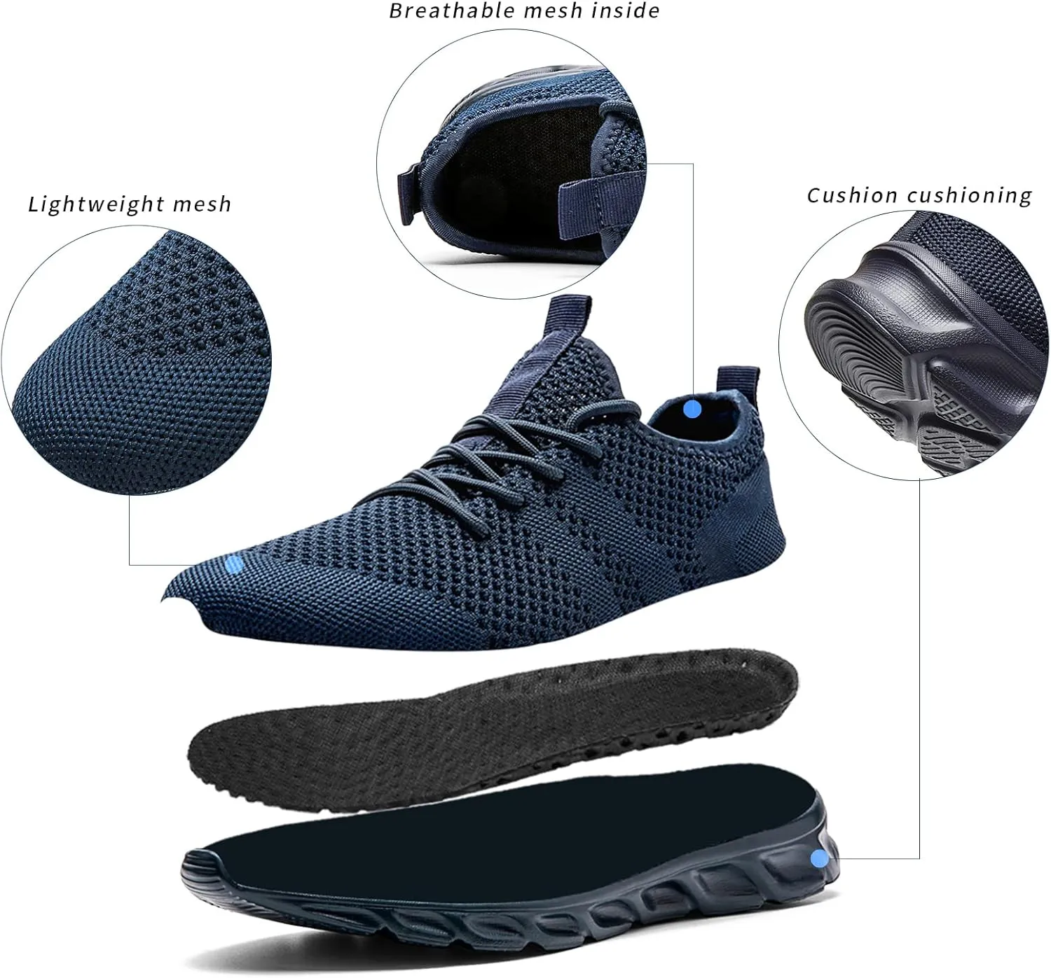Tvtaop Mens Tennis Shoes Athletic Running Shoes Lightweight Sneakers Non Slip Walking Gym Shoes