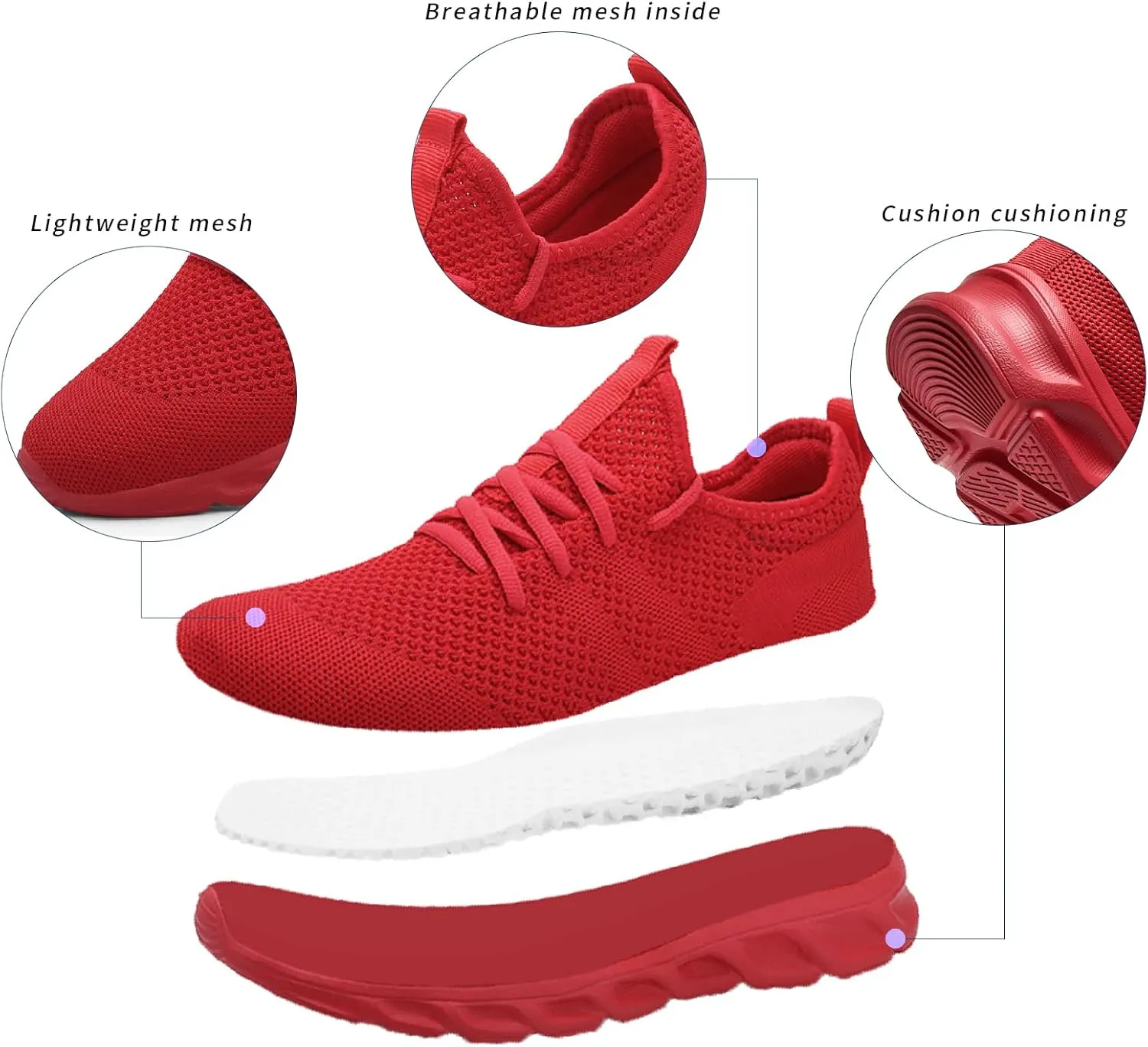 Tvtaop Mens Tennis Shoes Athletic Running Shoes Lightweight Sneakers Non Slip Walking Gym Shoes