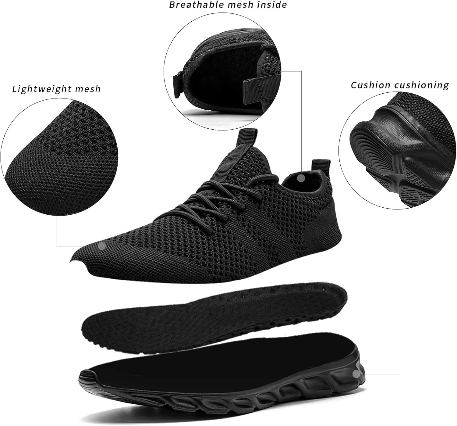 Tvtaop Mens Tennis Shoes Athletic Running Shoes Lightweight Sneakers Non Slip Walking Gym Shoes