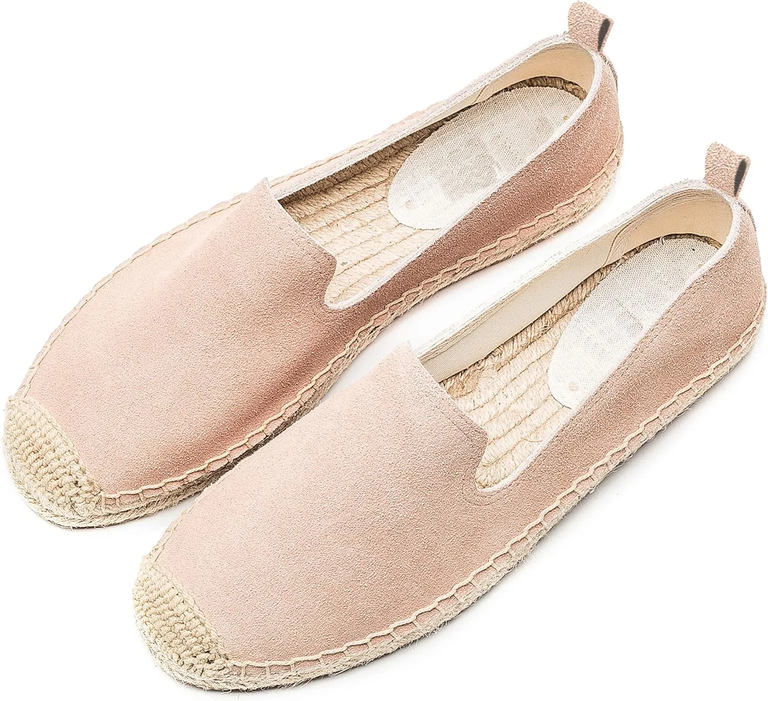 U-lite Women's Round-Toe Classic Flat Cap-Toe Slip ons Simple Espadrilles Leather Loafers