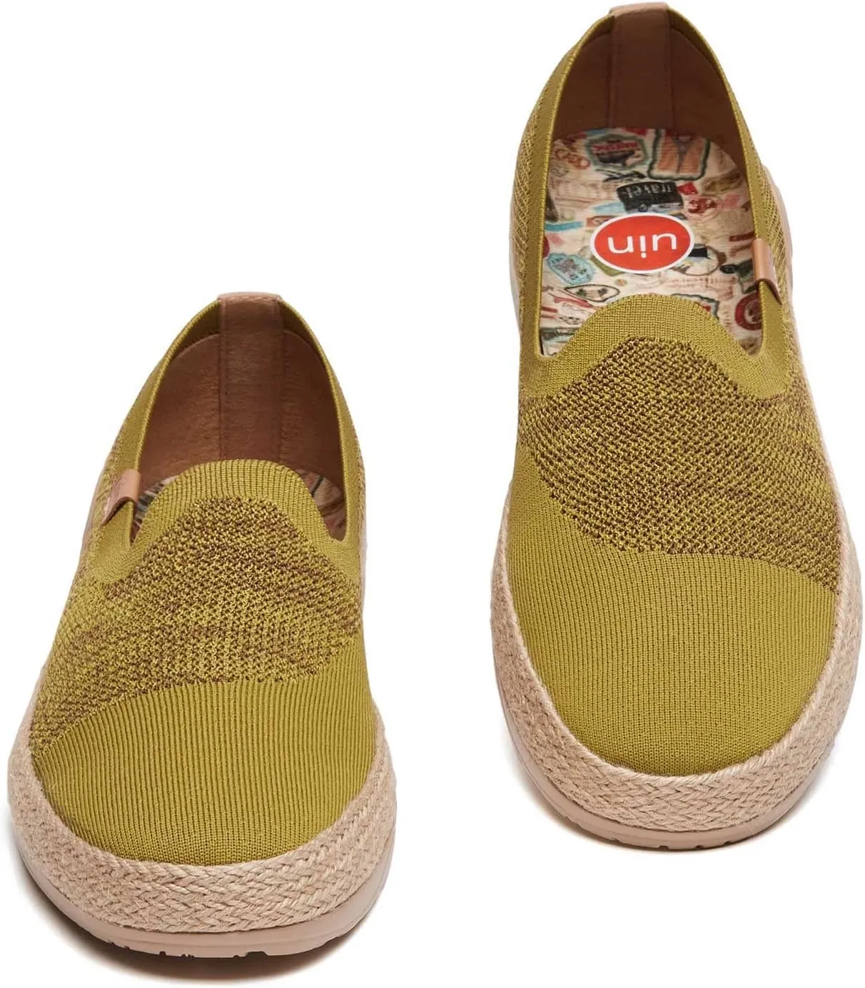 UIN Men's Espadrilles Slip OnsLightweight Walking Casual Loafers Comfortable Art Painted Travel Shoes Marbella Series