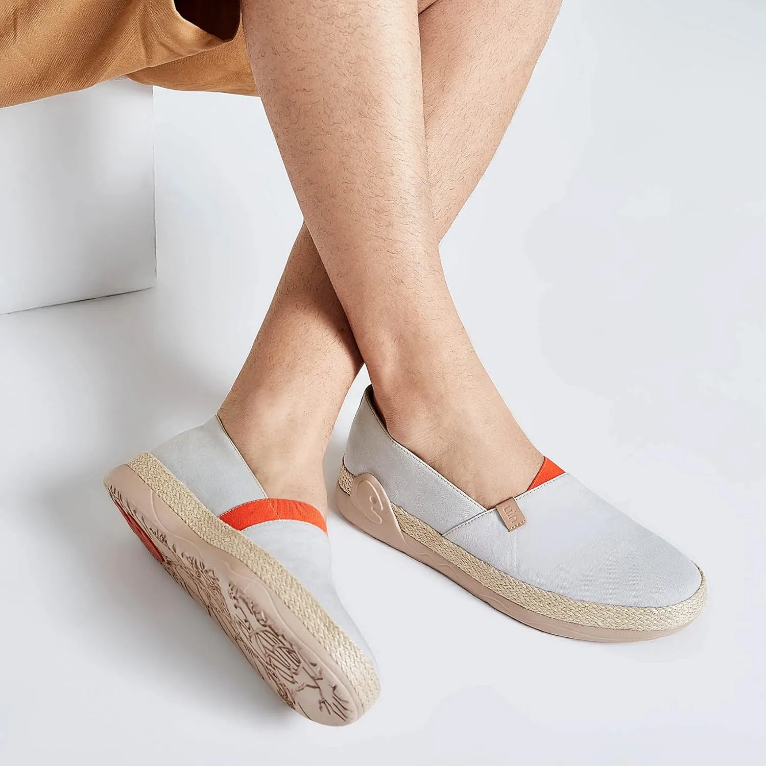 UIN Men's Espadrilles Slip OnsLightweight Walking Casual Loafers Comfortable Art Painted Travel Shoes Marbella Series