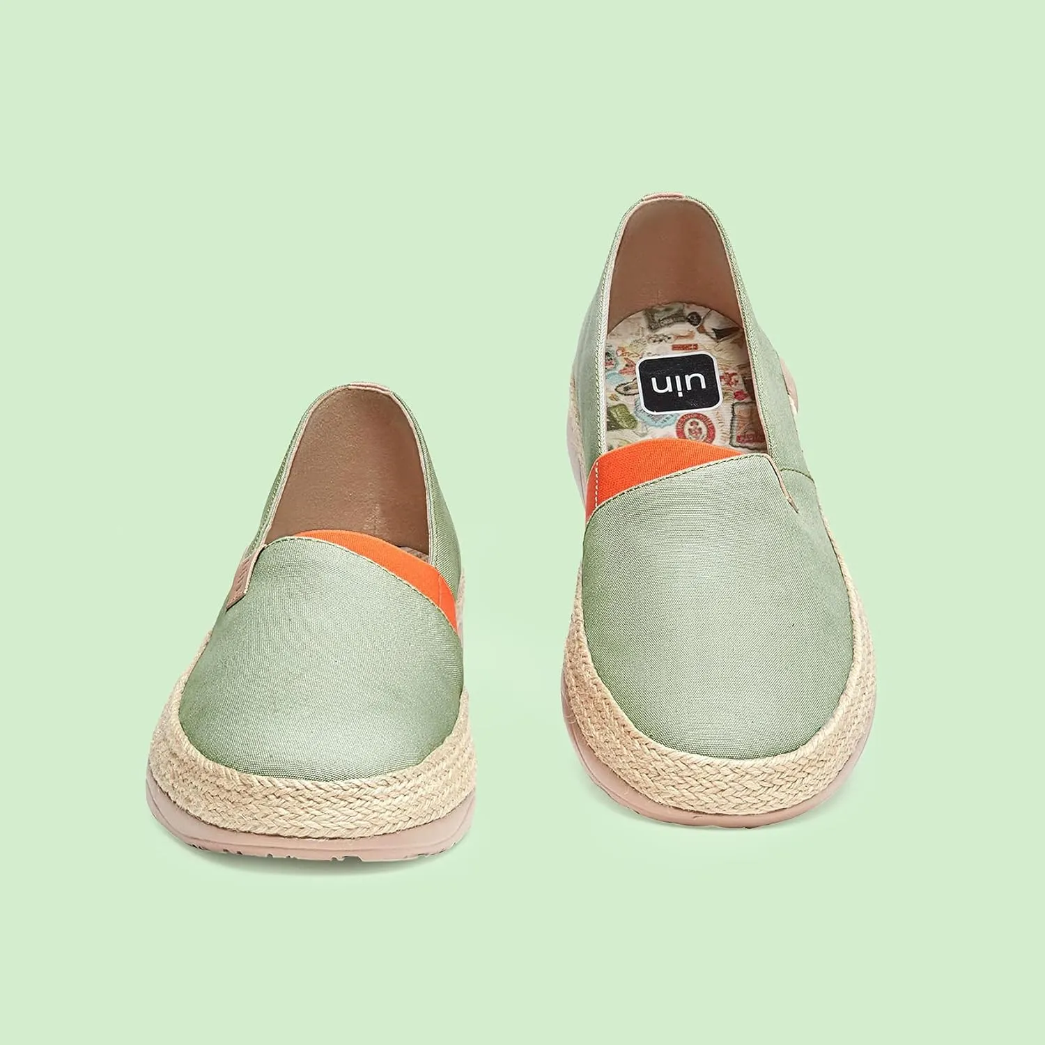 UIN Men's Espadrilles Slip OnsLightweight Walking Casual Loafers Comfortable Art Painted Travel Shoes Marbella Series