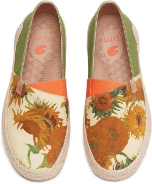 UIN Men's Espadrilles Slip OnsLightweight Walking Casual Loafers Comfortable Art Painted Travel Shoes Marbella Series