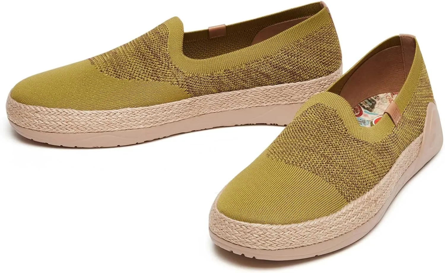 UIN Men's Espadrilles Slip OnsLightweight Walking Casual Loafers Comfortable Art Painted Travel Shoes Marbella Series