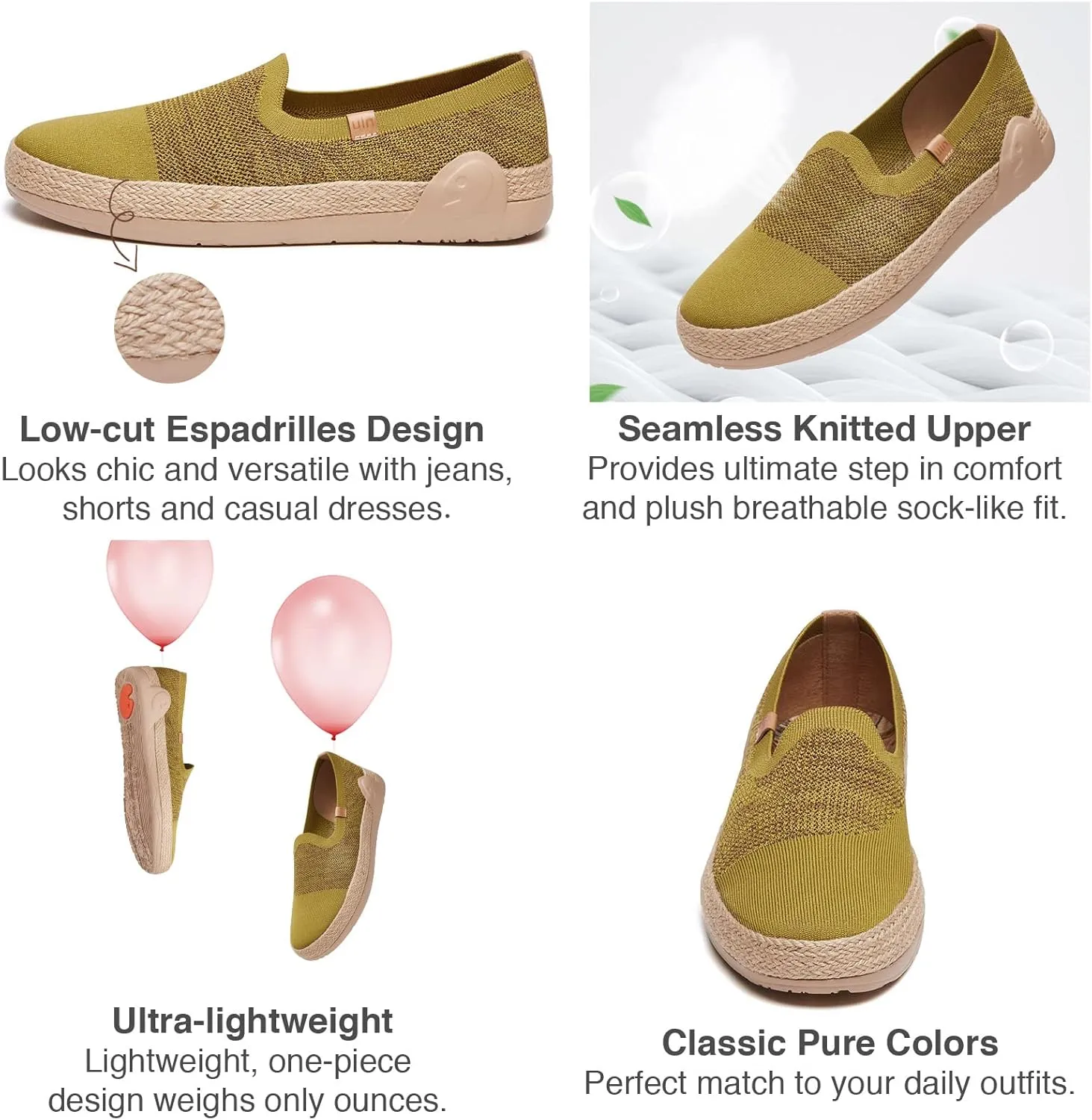 UIN Men's Espadrilles Slip OnsLightweight Walking Casual Loafers Comfortable Art Painted Travel Shoes Marbella Series