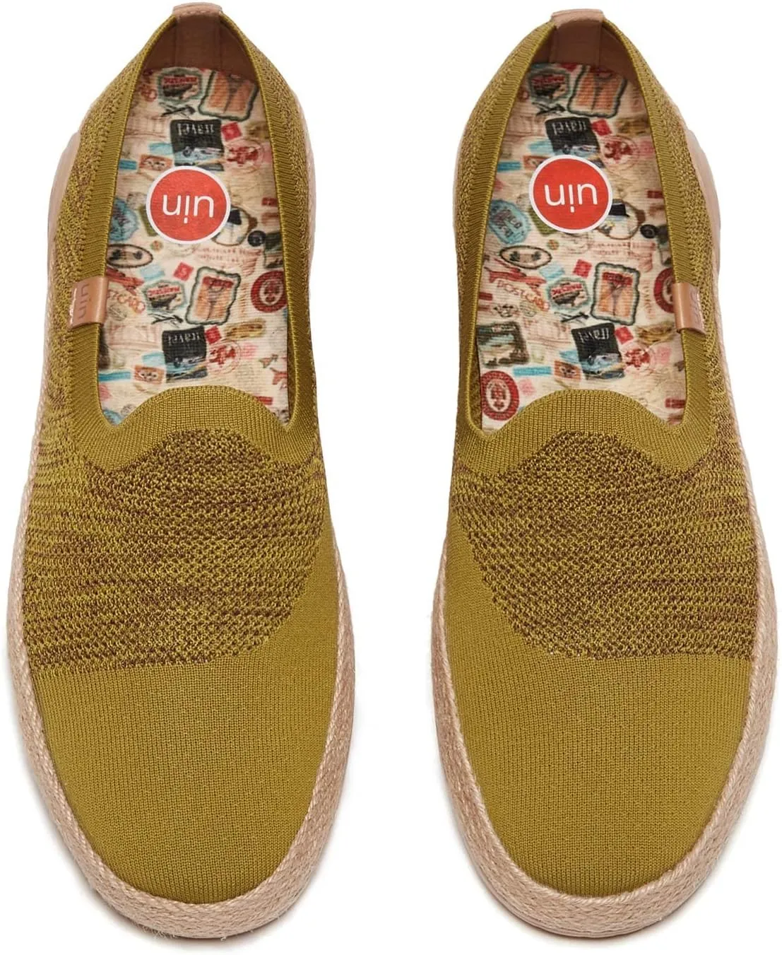 UIN Men's Espadrilles Slip OnsLightweight Walking Casual Loafers Comfortable Art Painted Travel Shoes Marbella Series