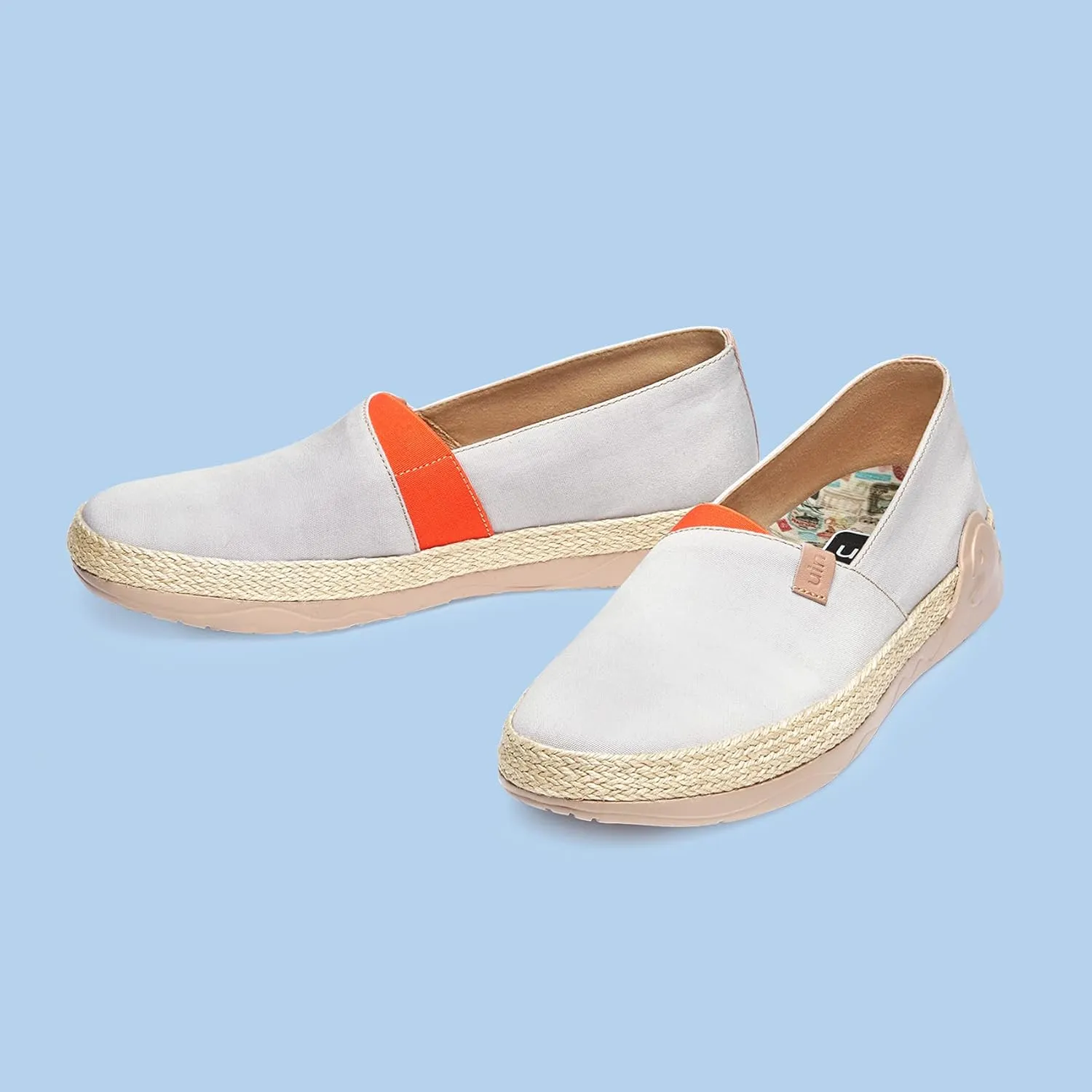 UIN Men's Espadrilles Slip OnsLightweight Walking Casual Loafers Comfortable Art Painted Travel Shoes Marbella Series
