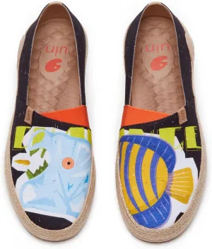UIN Men's Espadrilles Slip OnsLightweight Walking Casual Loafers Comfortable Art Painted Travel Shoes Marbella Series