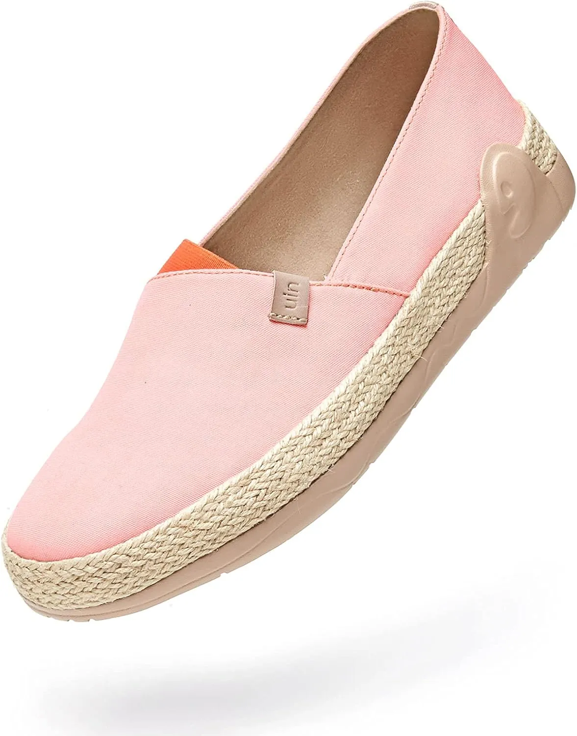 UIN Women's Espadrilles Slip Ons Knitted Lightweight Walking Casual Loafers Comfortable Art Painted Travel Shoes Marbella II