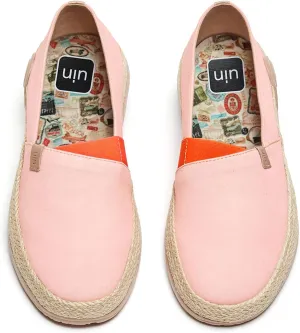 UIN Women's Espadrilles Slip Ons Knitted Lightweight Walking Casual Loafers Comfortable Art Painted Travel Shoes Marbella II