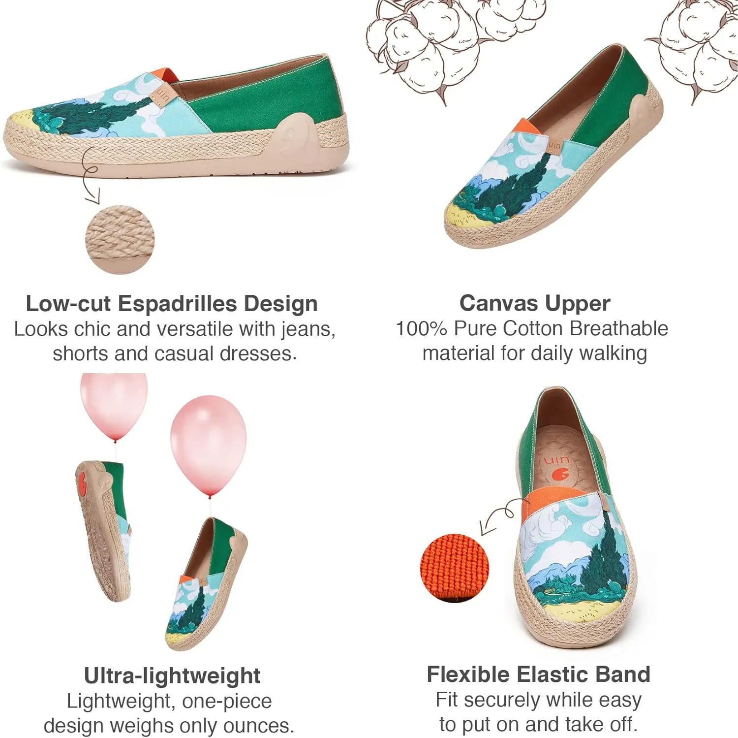 UIN x National Gallery Collaboration Slip On Art Travel Shoes