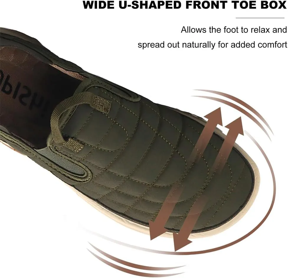 UPIShi Mens Arch Support Slip On Loafers Orthopedic Casual Sneakers for Plantar Fasciitis Indoor Outdoor House Slippers Walking Shoes for Pain Relief