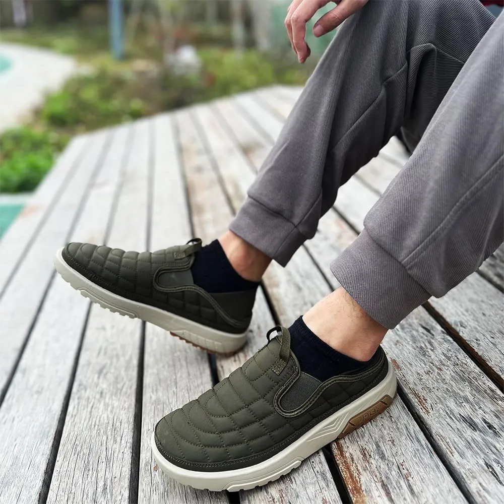 UPIShi Mens Arch Support Slip On Loafers Orthopedic Casual Sneakers for Plantar Fasciitis Indoor Outdoor House Slippers Walking Shoes for Pain Relief