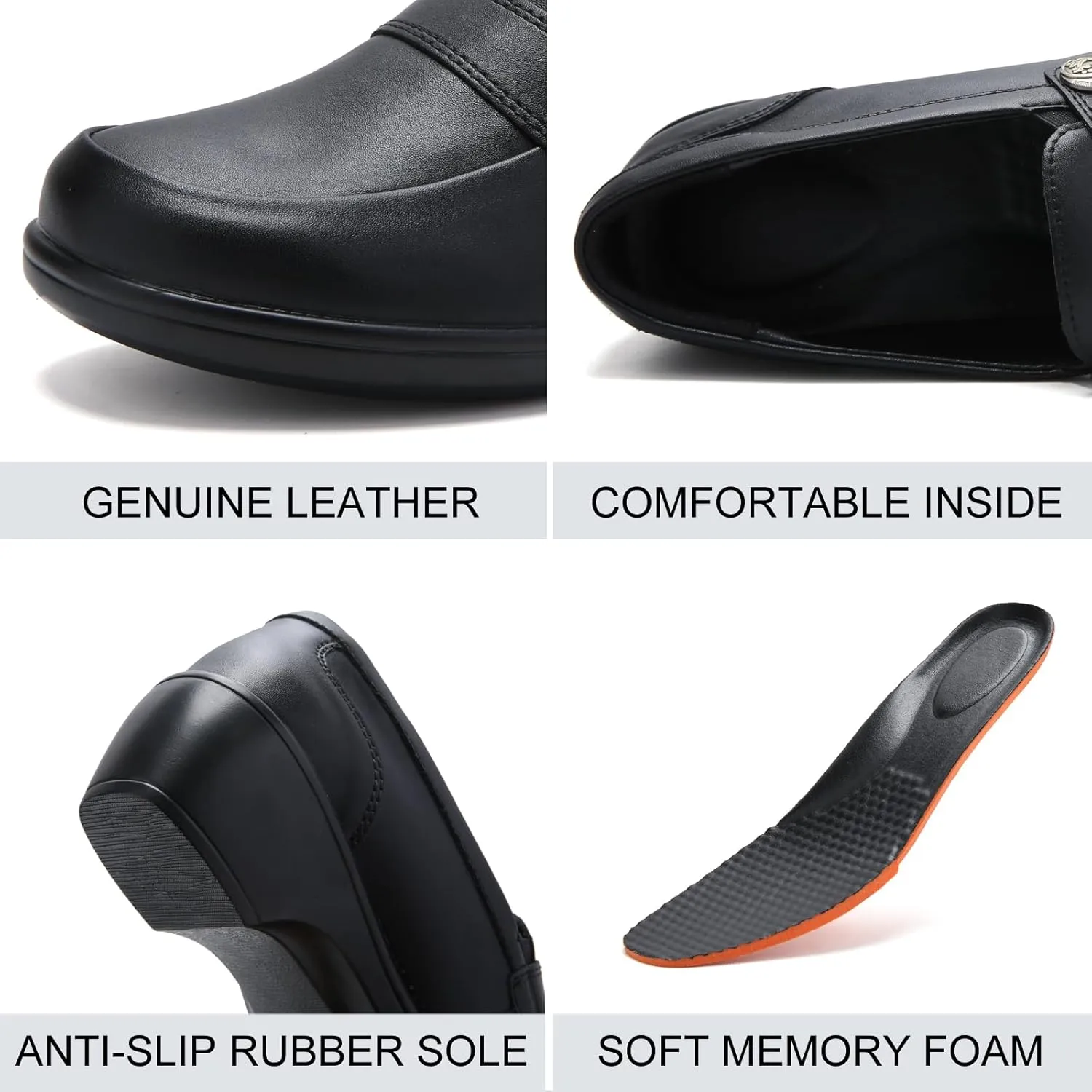 UZB Orthopedic Loafers for Women Dress Shoes Low Heel Slip On Shoes Business Casual Work Office Dressy Shoes