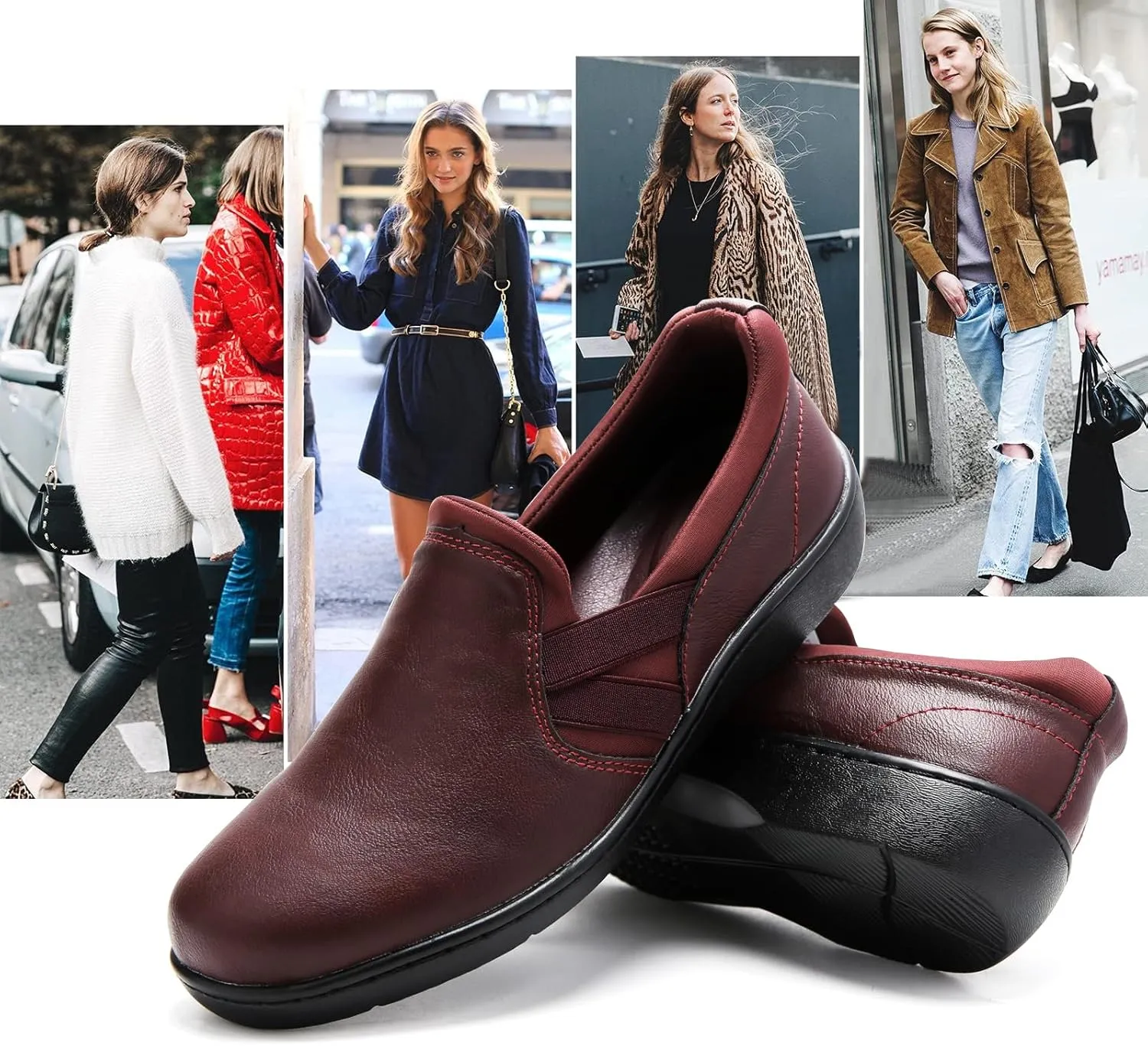 UZB Orthopedic Loafers for Women Slip on Shoes Comfortable Casual Dress Shoes with Memory Foam