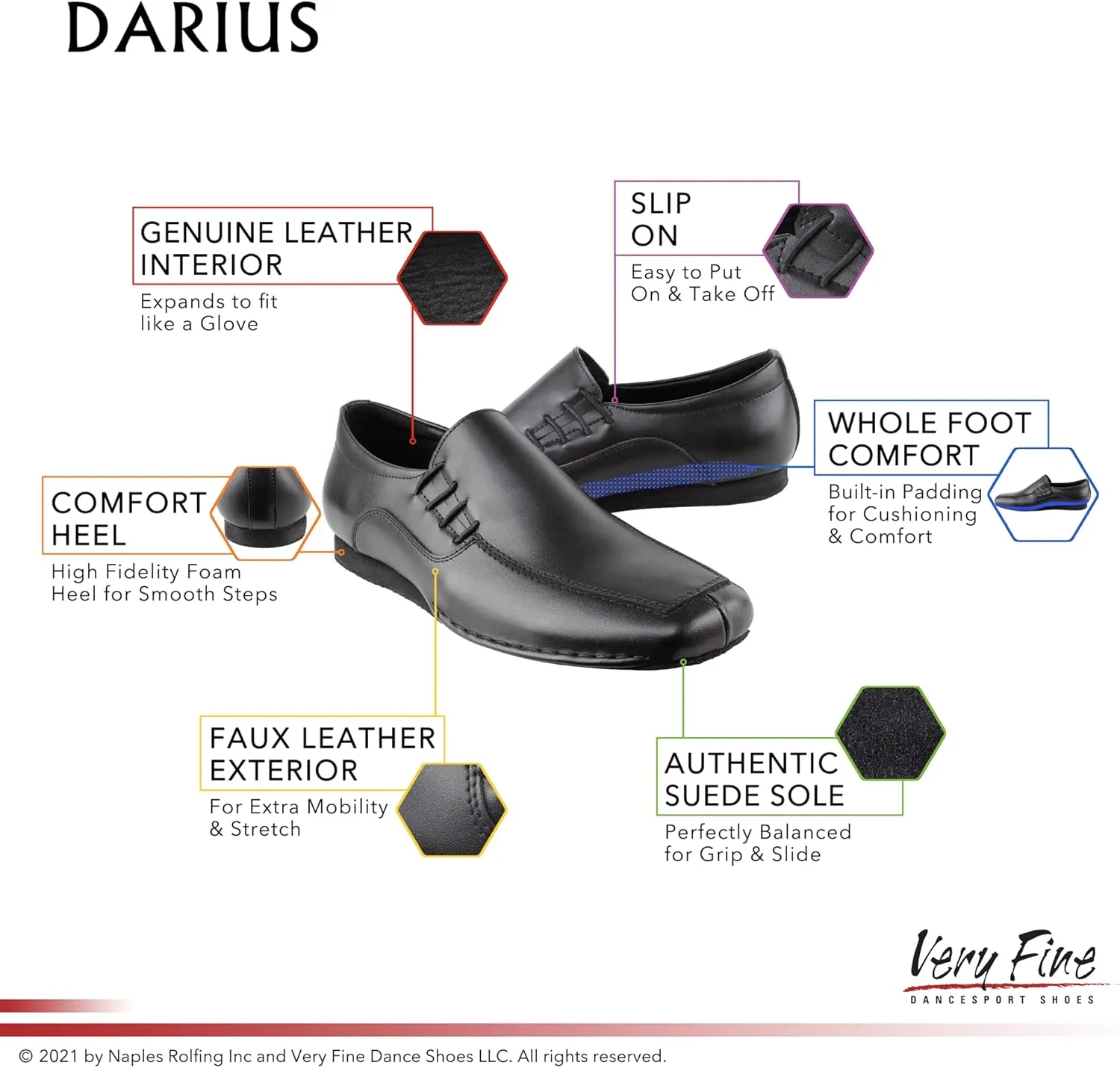 Very Fine Men's Darius Ballroom Waltz Latin Salsa Rhythm Loafer