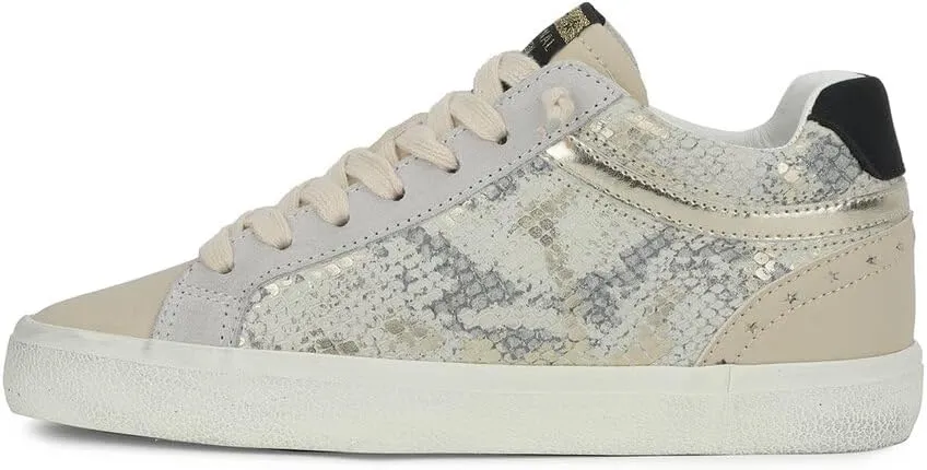 Vintage Havana Womens Bounce Metallic Glitter Lace Up Sneakers Shoes Casual - Pink, Silver, White