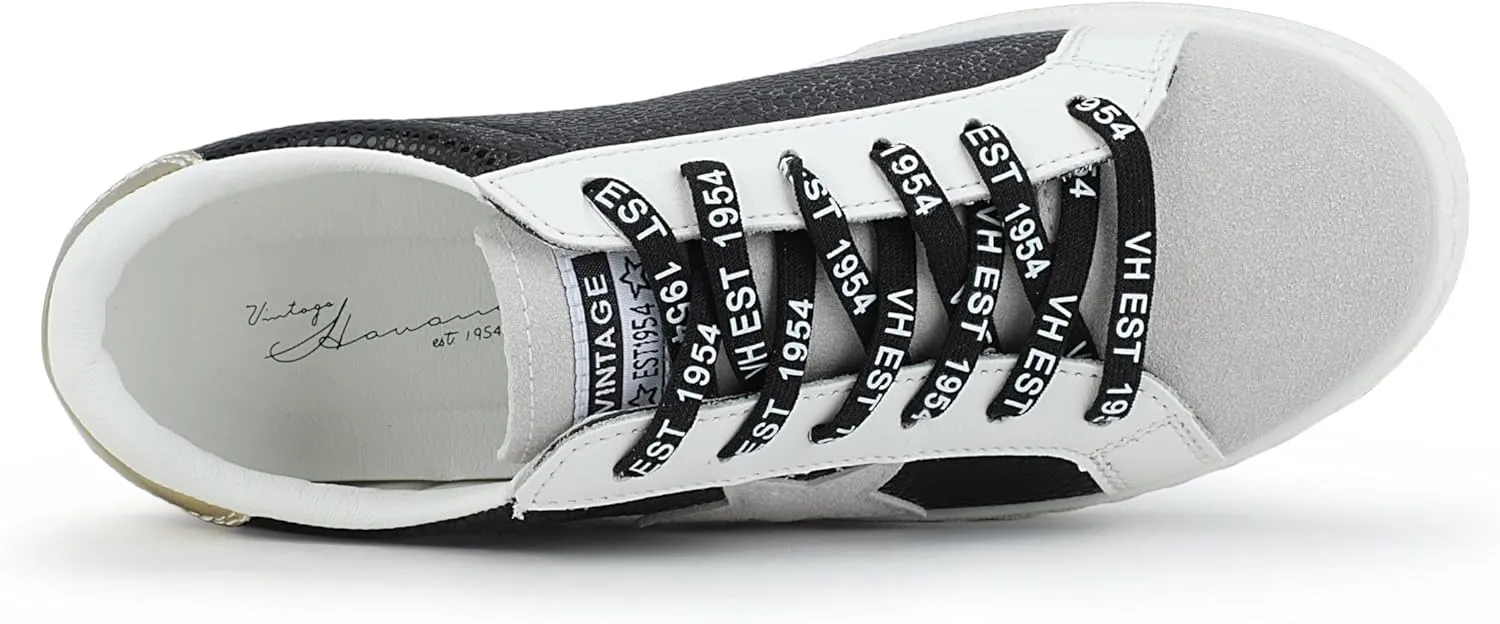 VINTAGE HAVANA Women’s Fashion Sneakers | Casual Lace up Low Top Tennis Shoes | Cute Trendy Dressy Sneakers