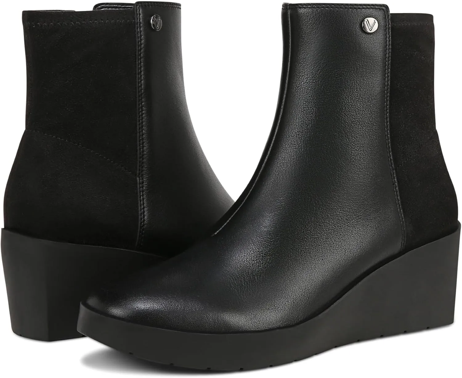 Vionic Women's Wedge Ankle Boots Skylar- Comfortable Bootoes& Supportive Walking Shoes with Built-in Arch Support