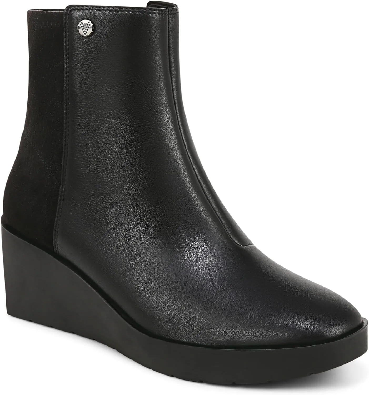 Vionic Women's Wedge Ankle Boots Skylar- Comfortable Bootoes& Supportive Walking Shoes with Built-in Arch Support