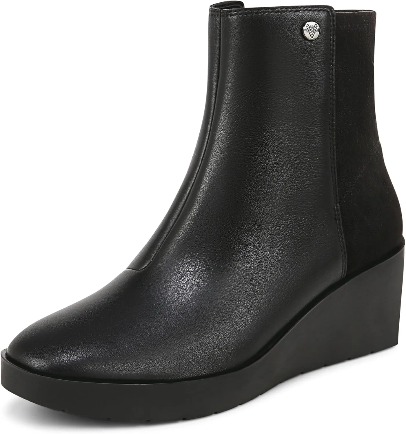 Vionic Women's Wedge Ankle Boots Skylar- Comfortable Bootoes& Supportive Walking Shoes with Built-in Arch Support