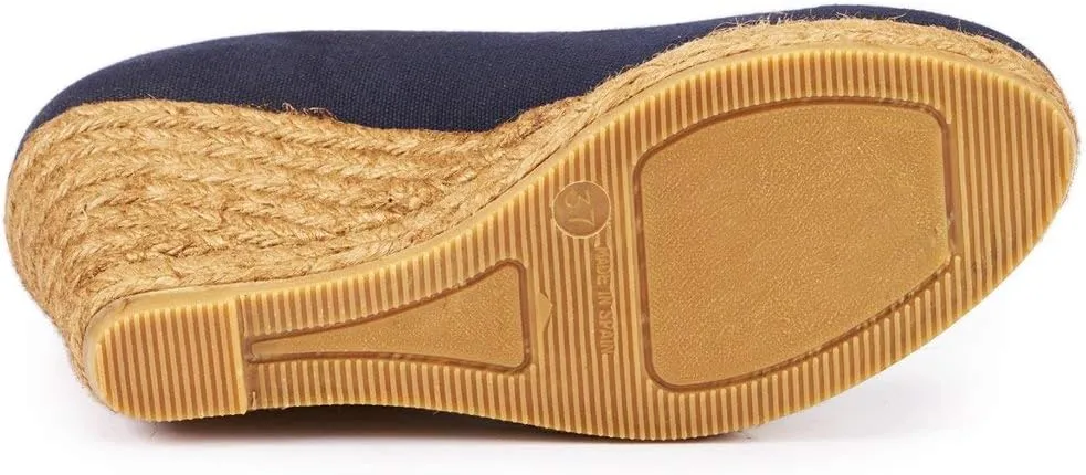 Viscata Marquesa Espadrille Canvas Wedges Spain Handmade 3 ½” Heel Women's Pumps with Breathable Organic Cotton Canvas and 100% Natural Jute Midsole for All Occasions: Casual, Work, Party