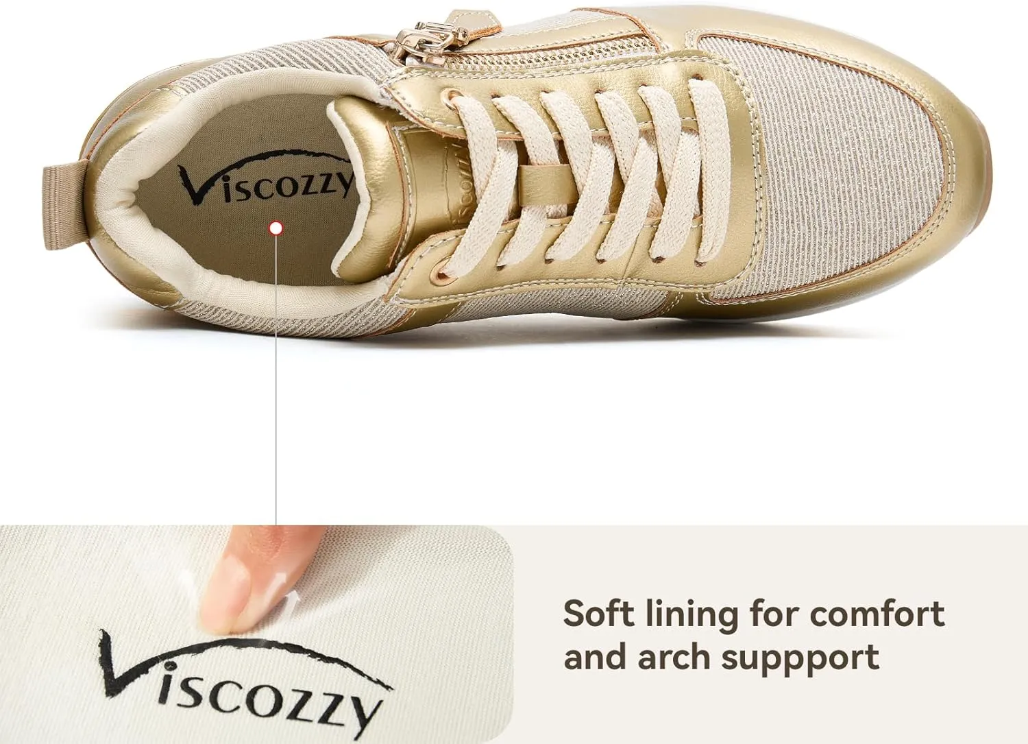 Viscozzy High Heel Wedge Sneakers for Women