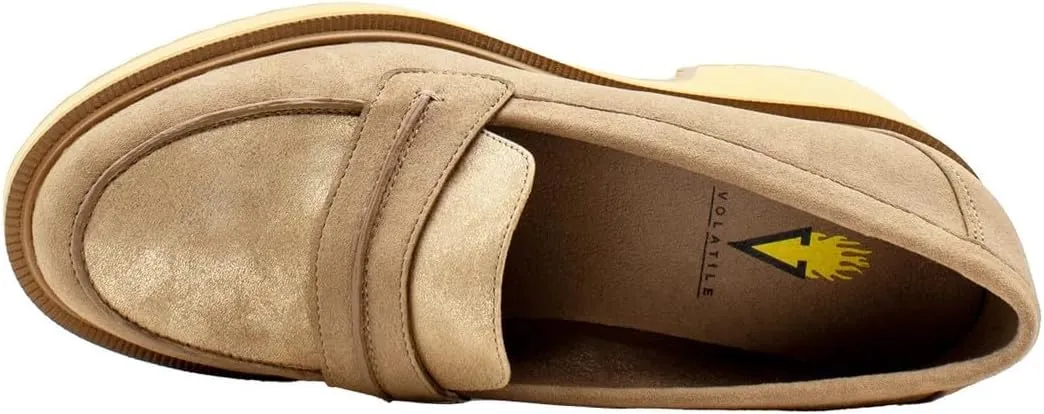 VOLATILE Womens Jacques Slip On Pump Loafers Casual - Brown