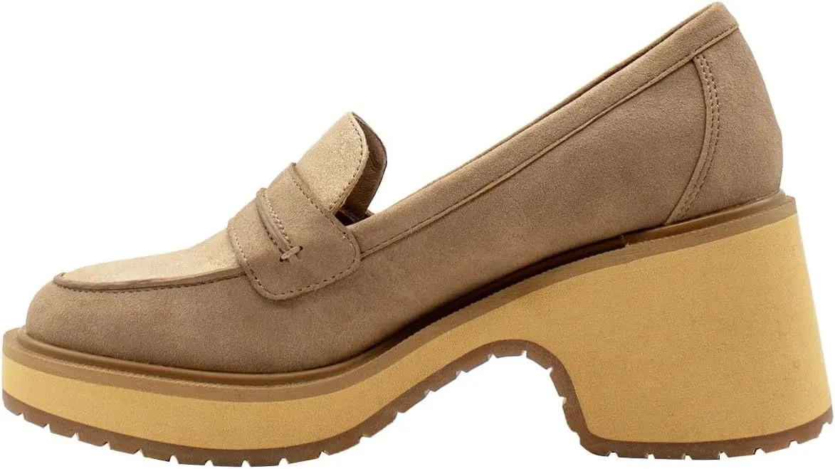 VOLATILE Womens Jacques Slip On Pump Loafers Casual - Brown