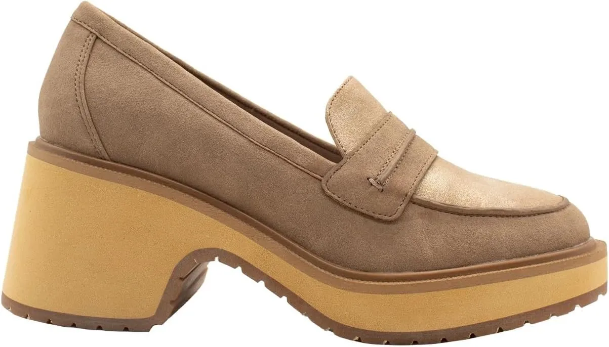 VOLATILE Womens Jacques Slip On Pump Loafers Casual - Brown