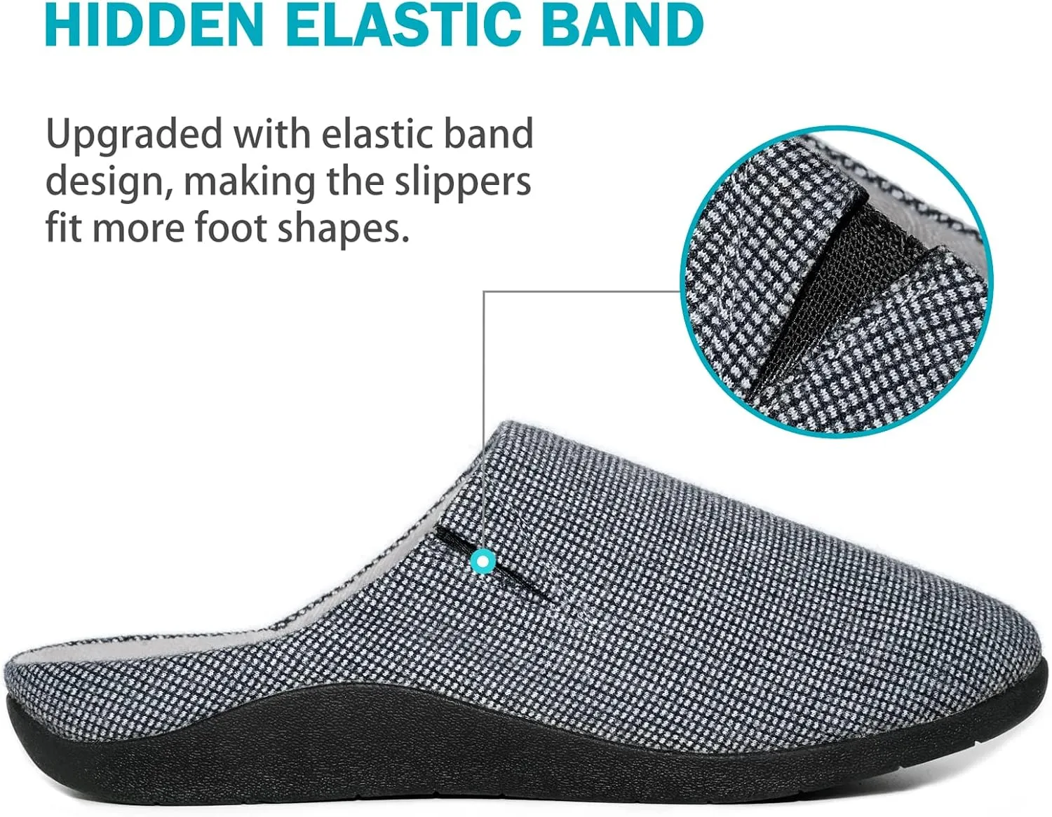 V.Step Orthotic Slippers with Arch Support, Orthopedic House Slipper for Men Women Plantar Fasciitis Flat Foot Upgrade, Grey