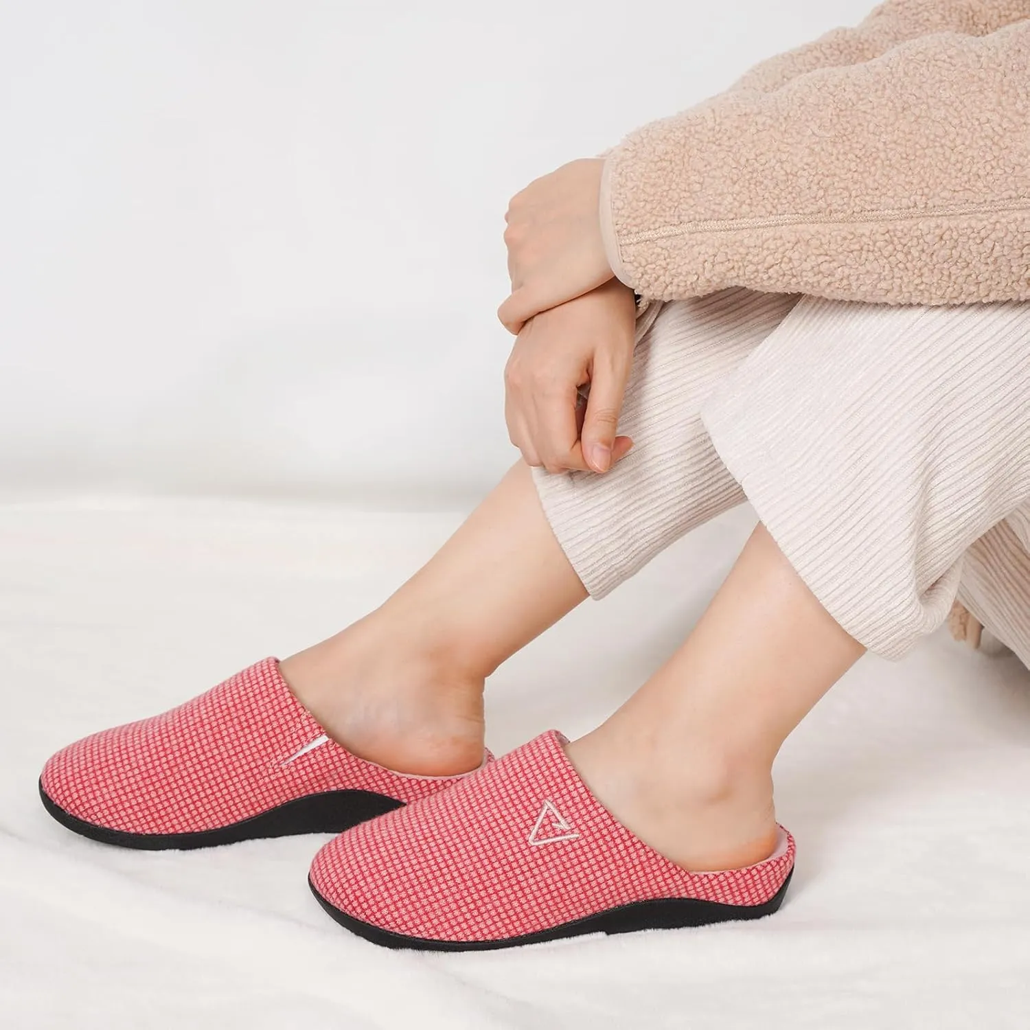 V.Step Orthotic Slippers with Arch Support, Orthopedic House Slipper for Men Women Plantar Fasciitis Flat Foot Upgrade, Grey