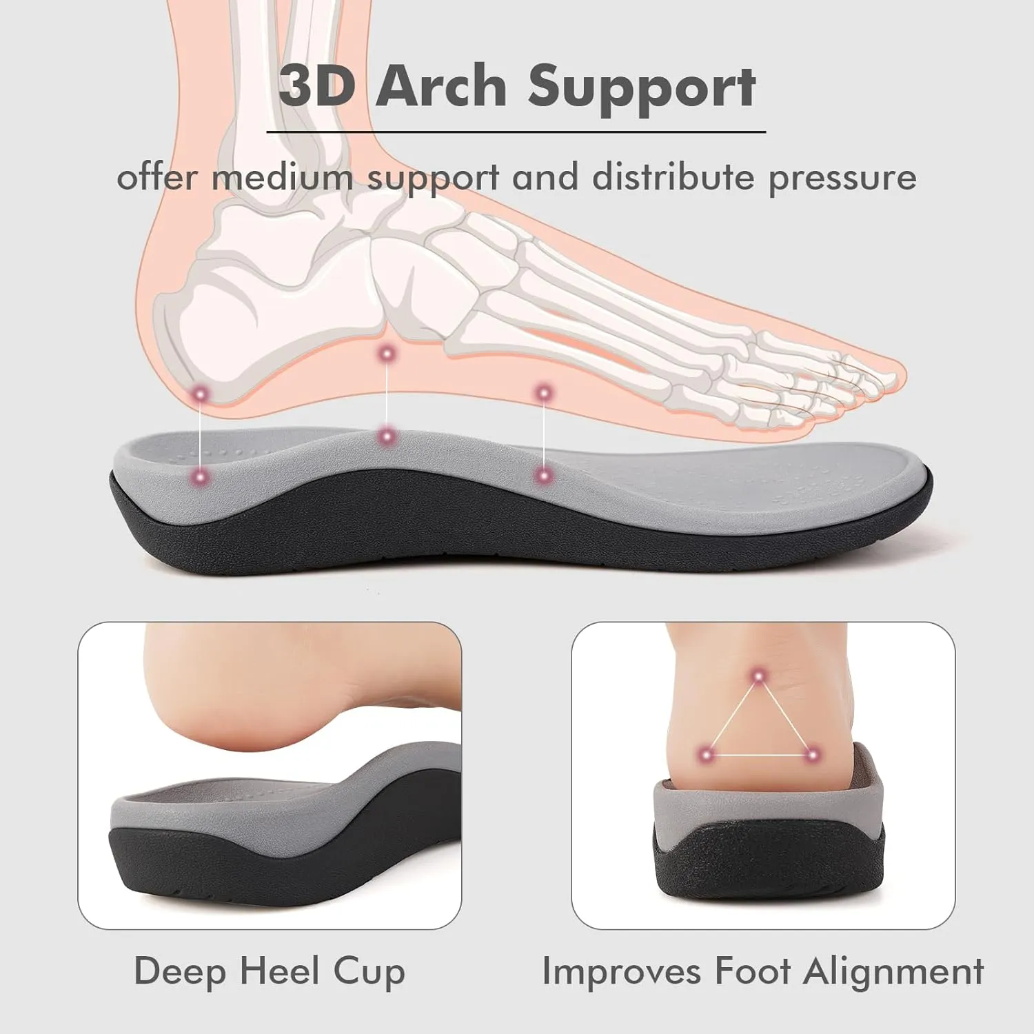 V.Step Slippers with Arch Support for Women & Men - Orthopedic House Slippers for Plantar Fasciitis - Indoor/Outdoor Slip-On Clogs