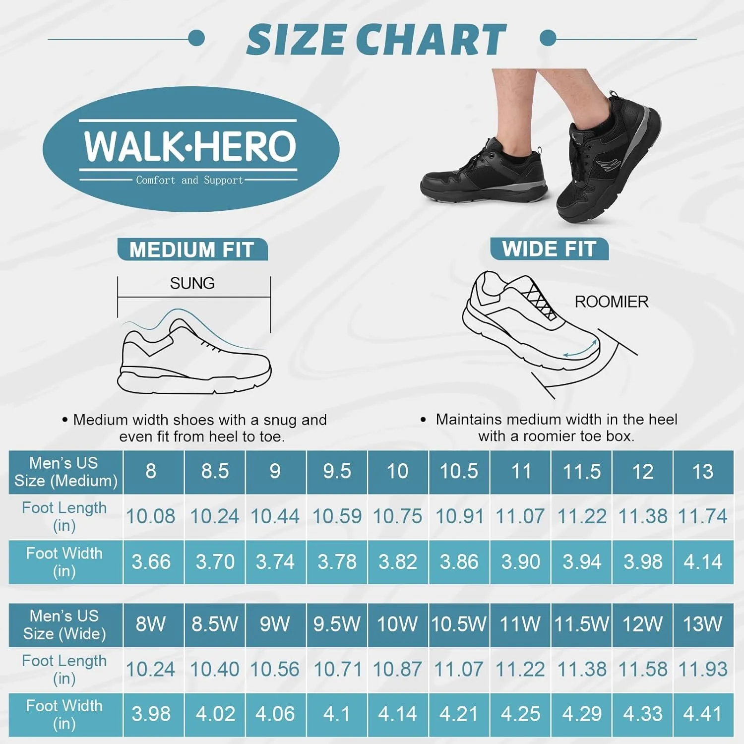 Walking Shoes for Men with Arch Support - Orthopedic Comfortable Sneakers for Plantar Fasciitis - Breathable Non Slip Shoes for Flat Feet & Pain Relief