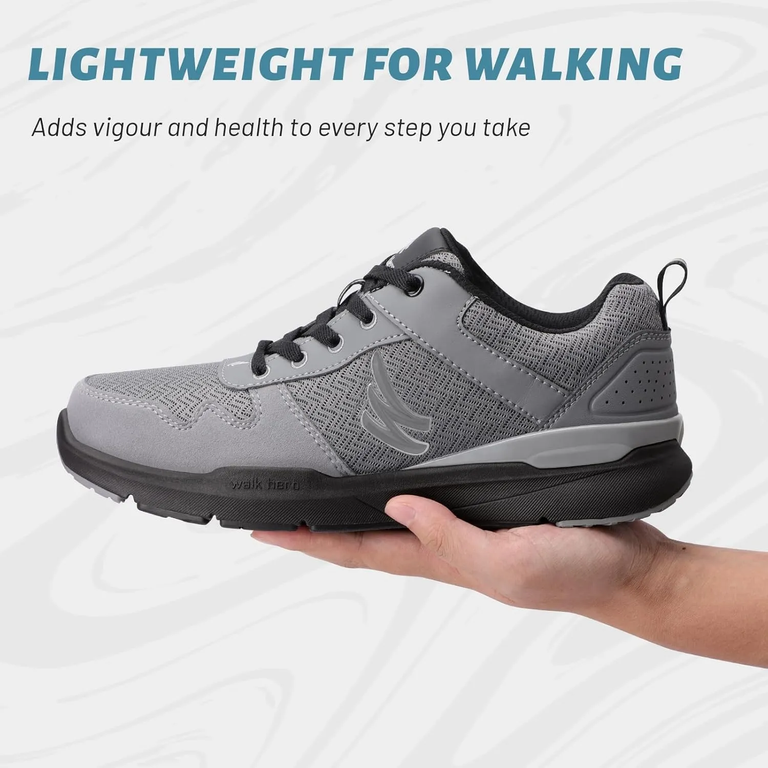 Walking Shoes for Men with Arch Support - Orthopedic Comfortable Sneakers for Plantar Fasciitis - Breathable Non Slip Shoes for Flat Feet & Pain Relief