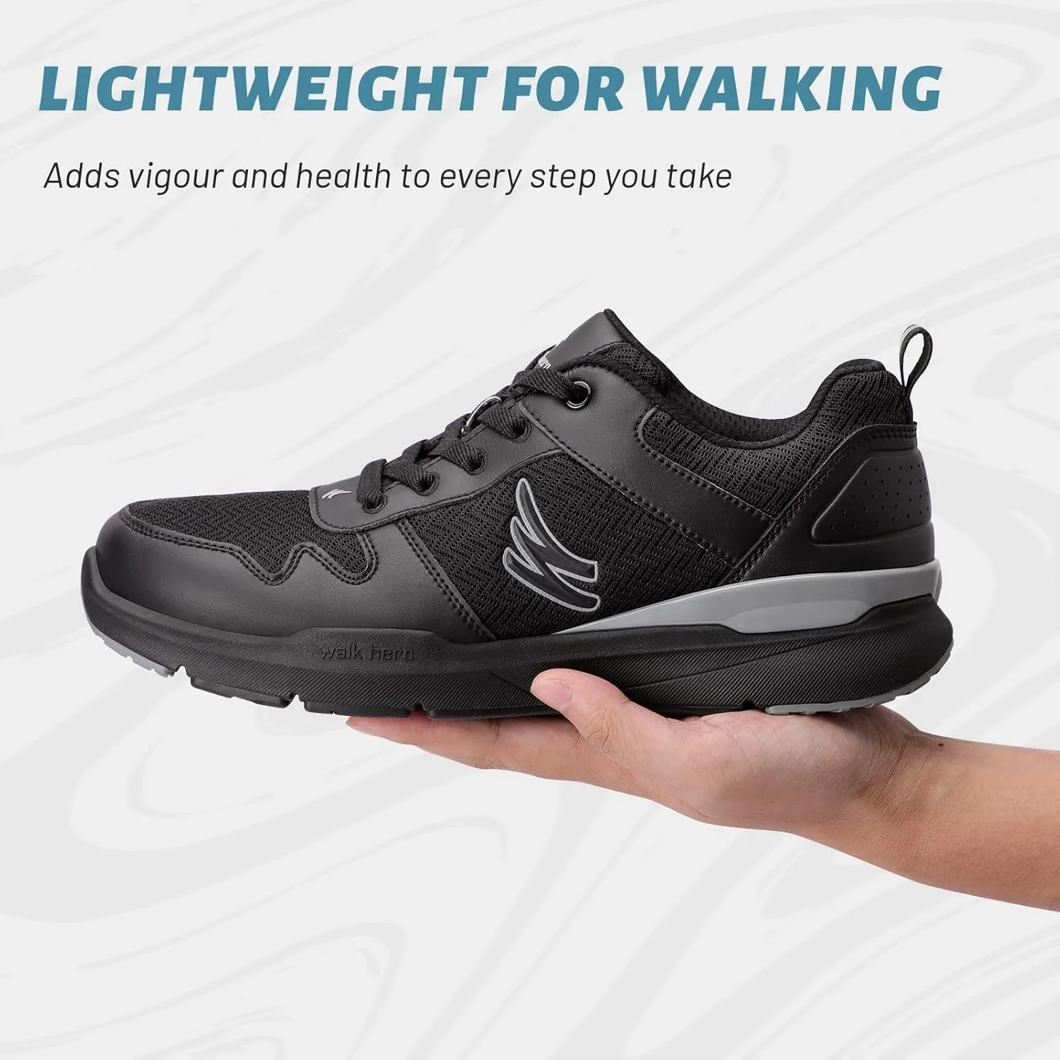 Walking Shoes for Men with Arch Support - Orthopedic Comfortable Sneakers for Plantar Fasciitis - Breathable Non Slip Shoes for Flat Feet & Pain Relief