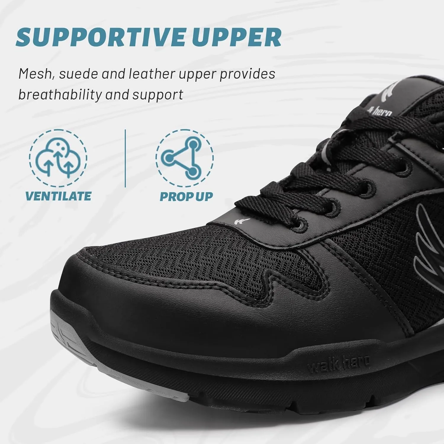 Walking Shoes for Men with Arch Support - Orthopedic Comfortable Sneakers for Plantar Fasciitis - Breathable Non Slip Shoes for Flat Feet & Pain Relief