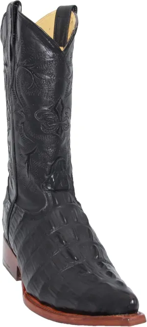 Western Shops Luxury Mens Leather Crocodile Alligator Print Snip Toe Western Cowboy Boots