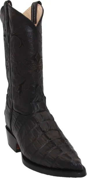 Western Shops Mens Leather Crocodile Alligator Print Western Cowboy Boots